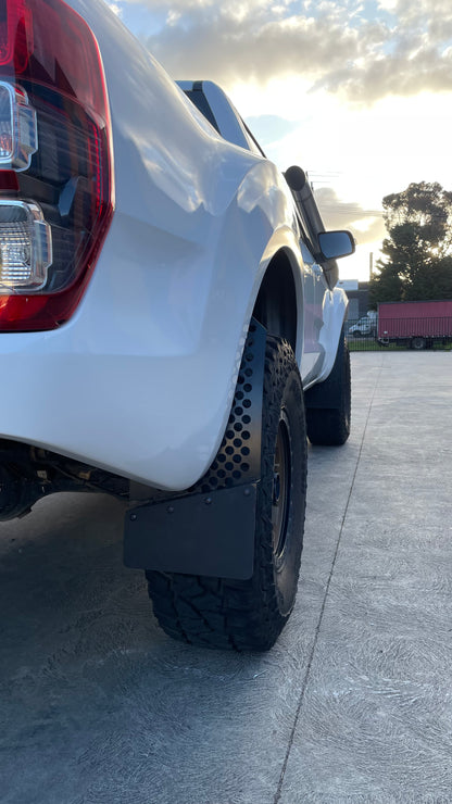 Round Hole Angled offset mudflap